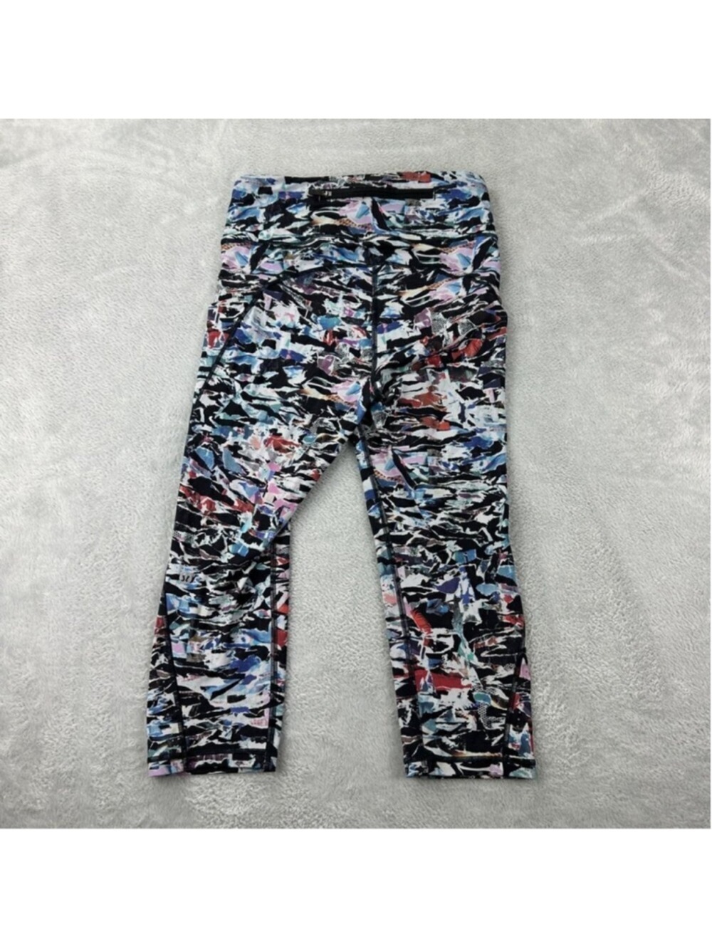 Lululemon Break Free Crop (Nulux 17") Women's Size 6 Culture Clash Starligh - Picture 11 of 12